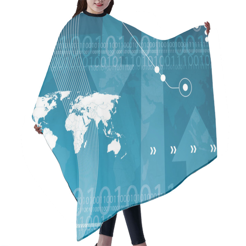 Personality  Technology Background Vector Hair Cutting Cape