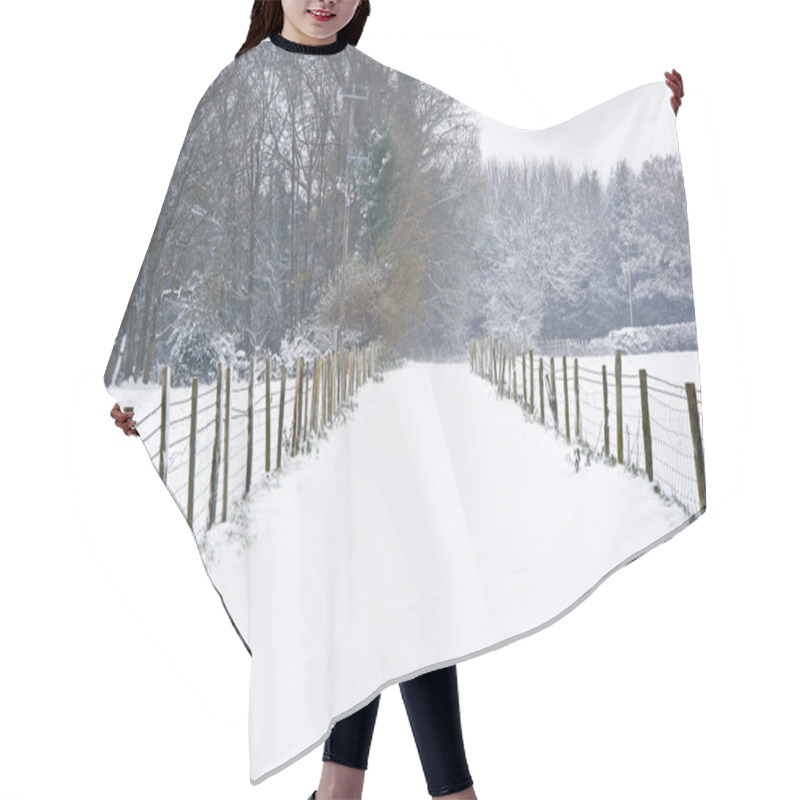 Personality  Beautiful Winter Forest Snow Scene Hair Cutting Cape