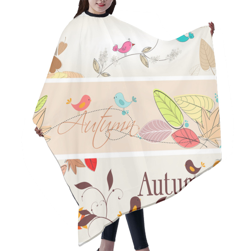 Personality  Set Of Cute Autumn Banners Hair Cutting Cape