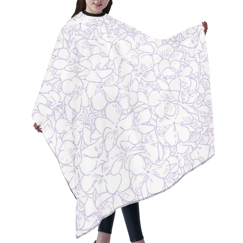 Personality  Hydrangeas Seamless Pattern Hair Cutting Cape