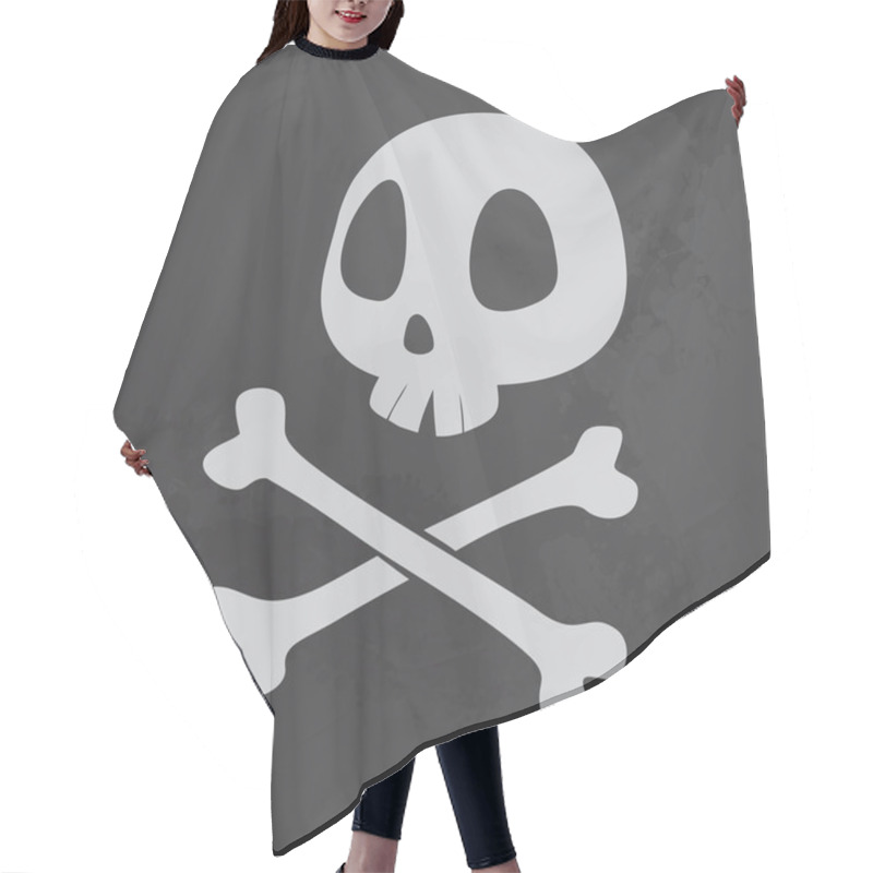 Personality  Pirate Scull Illustration Hair Cutting Cape