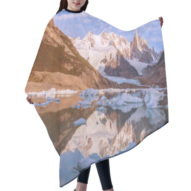 Personality  Fantastic Sunrise By Laguna Cerro Torre.  Hair Cutting Cape