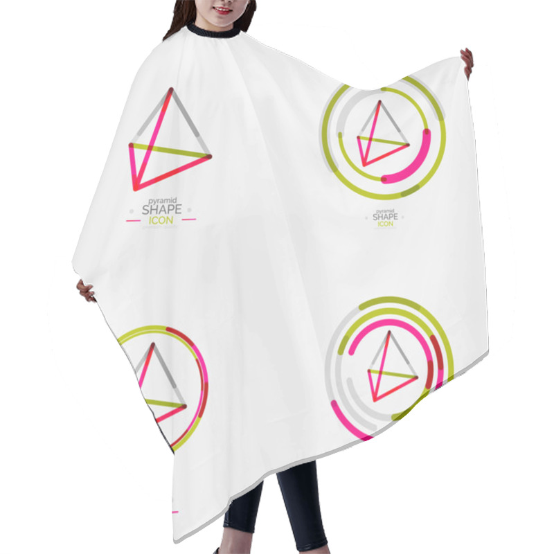 Personality  Pyramid Shape Line Design Hair Cutting Cape