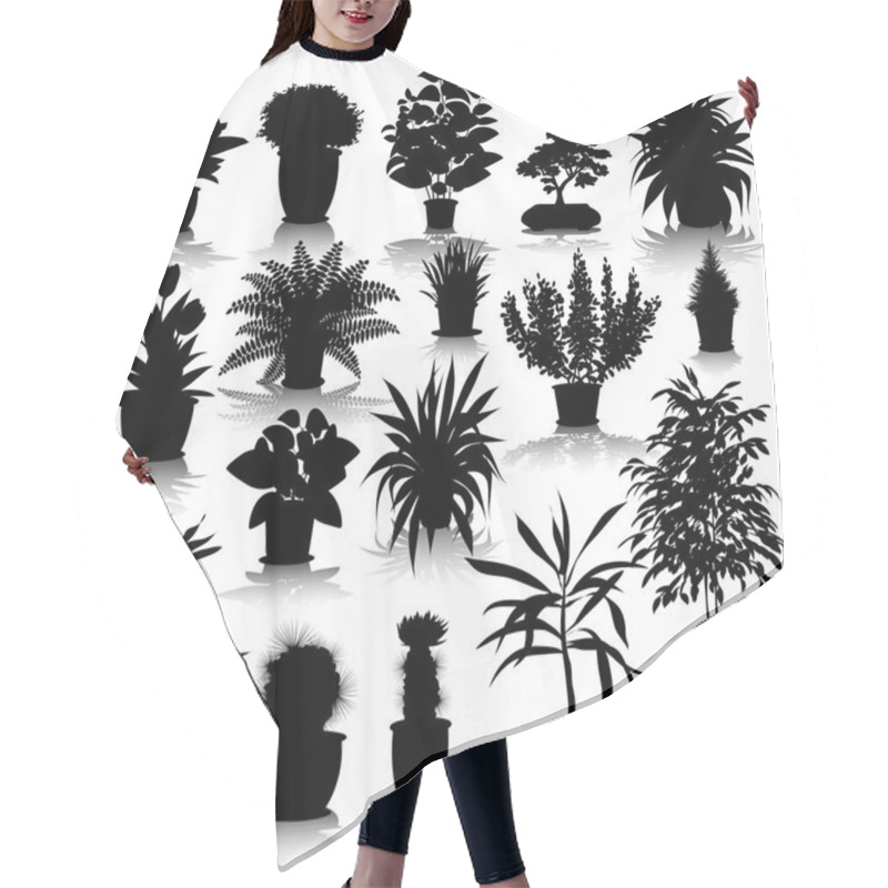 Personality  Houseplants In Pots Hair Cutting Cape