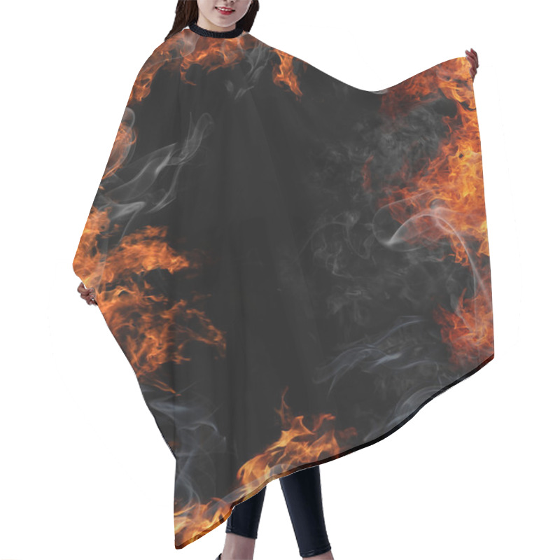 Personality  Fire Background Hair Cutting Cape