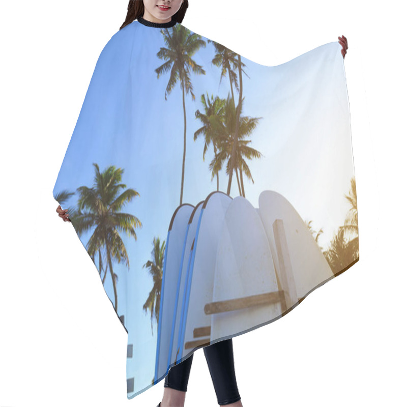 Personality  Surfboards And Palm Trees Hair Cutting Cape