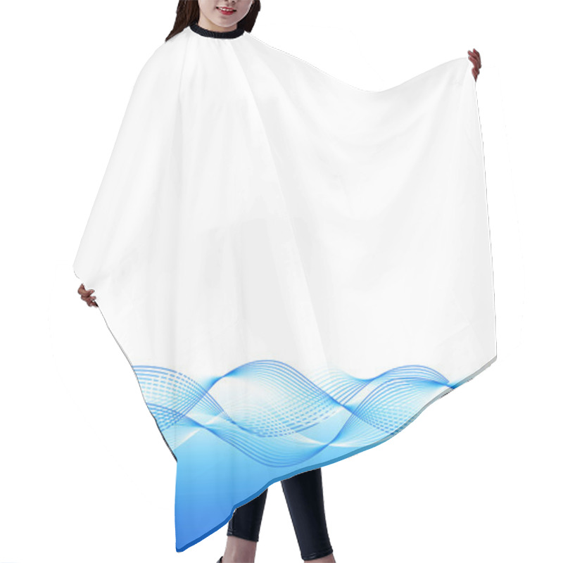 Personality  Blue Wavy Background Hair Cutting Cape