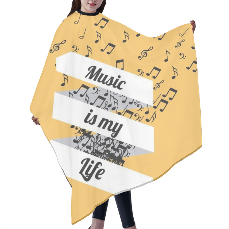 Personality  Music Hair Cutting Cape