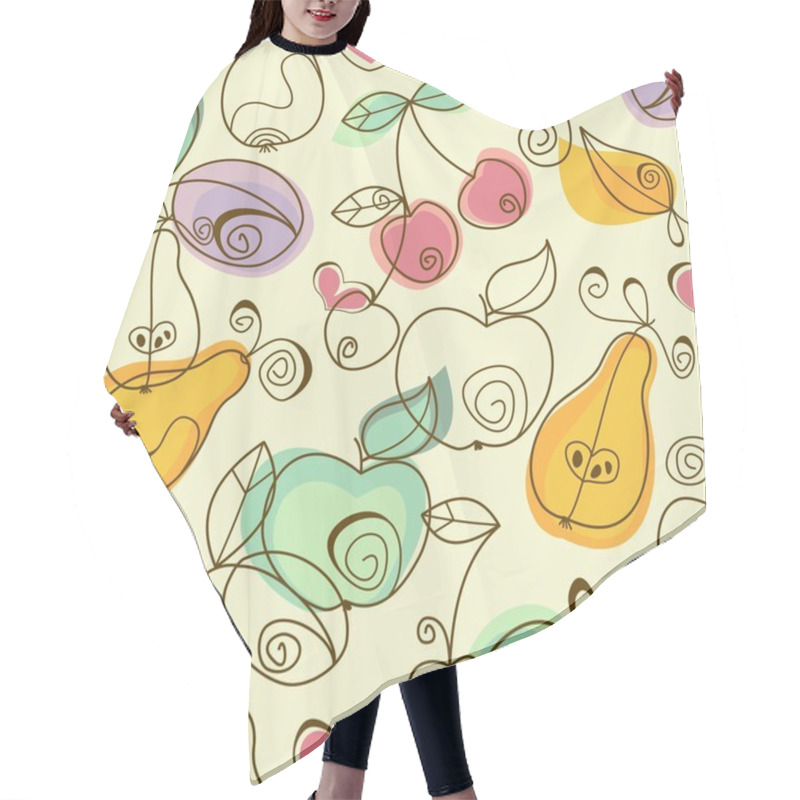 Personality  Cute Fruits Seamless Background Hair Cutting Cape