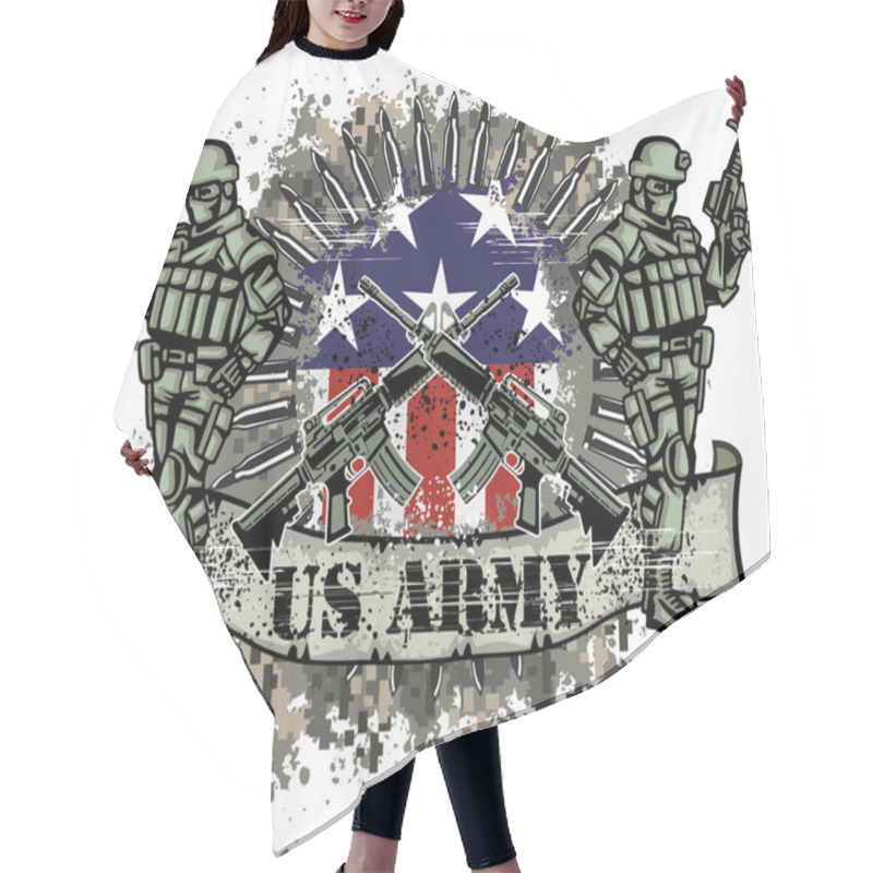 Personality  Combat Coat Of Arms Hair Cutting Cape