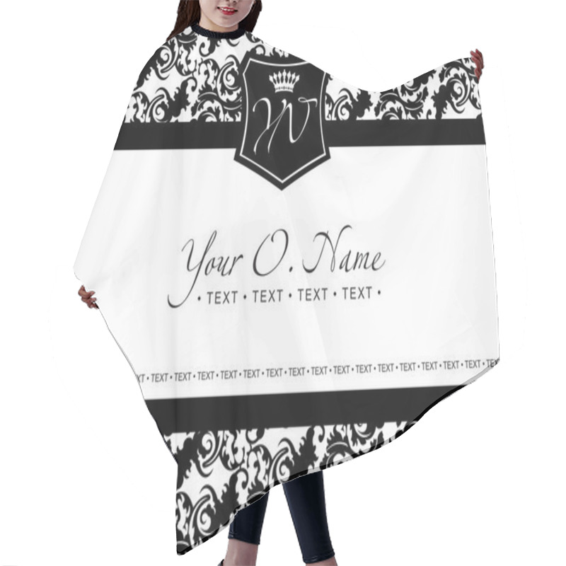 Personality  Vector Small Title Frame And Pattern Hair Cutting Cape