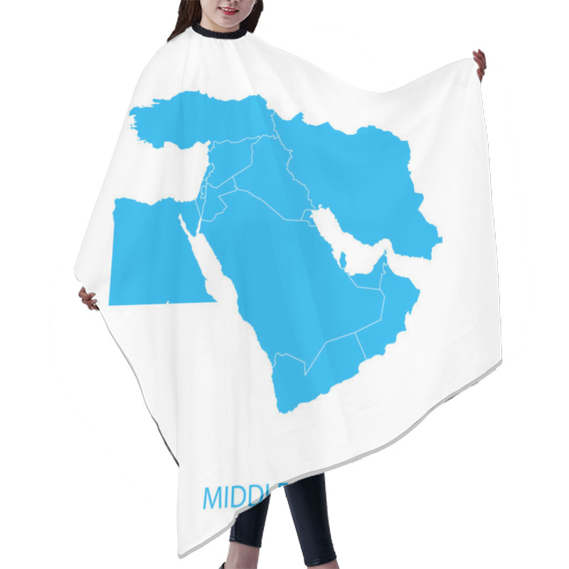 Personality  Middle East Map Hair Cutting Cape