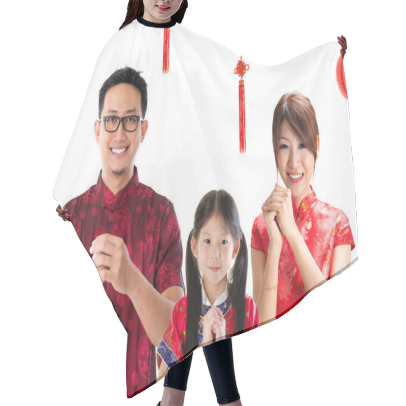 Personality  Chinese Family Greeting Hair Cutting Cape