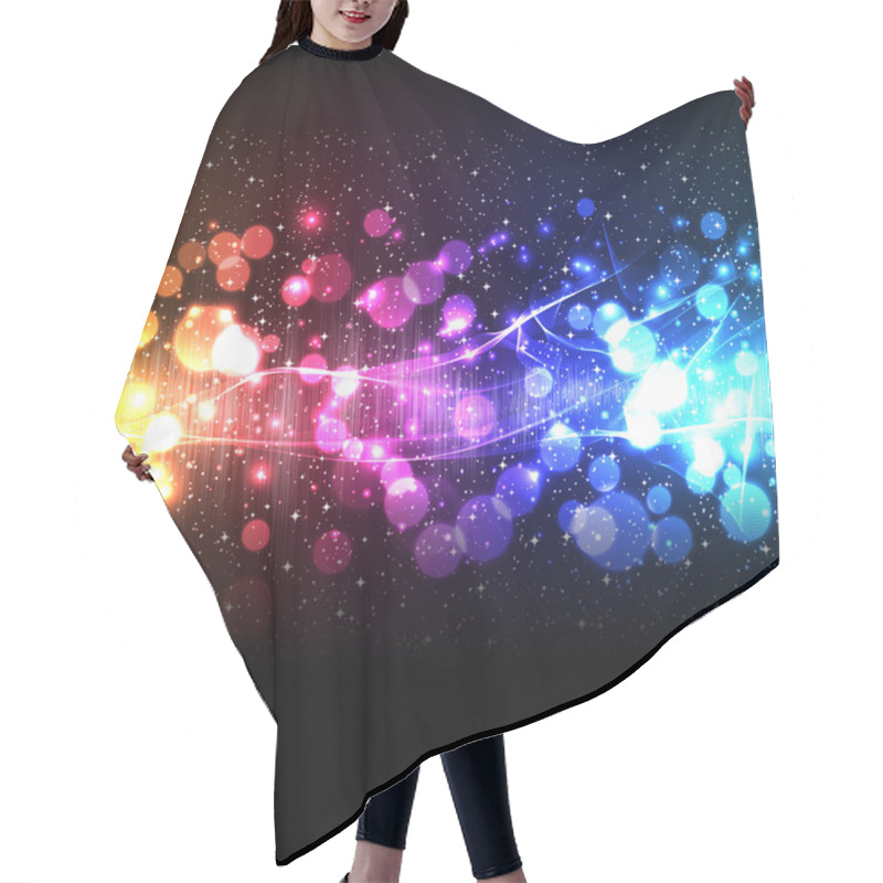 Personality  Music Equalizer Wave Hair Cutting Cape