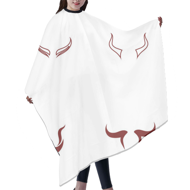 Personality  Devil Horn Vector Icon Hair Cutting Cape