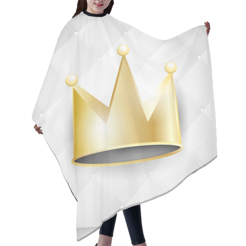 Personality  Vector Golden Crown, Vector Design Hair Cutting Cape