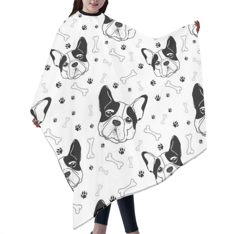 Personality  Vector Dog Pattern Hair Cutting Cape