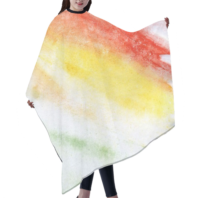 Personality  Red Yellow Green Gouache Hair Cutting Cape