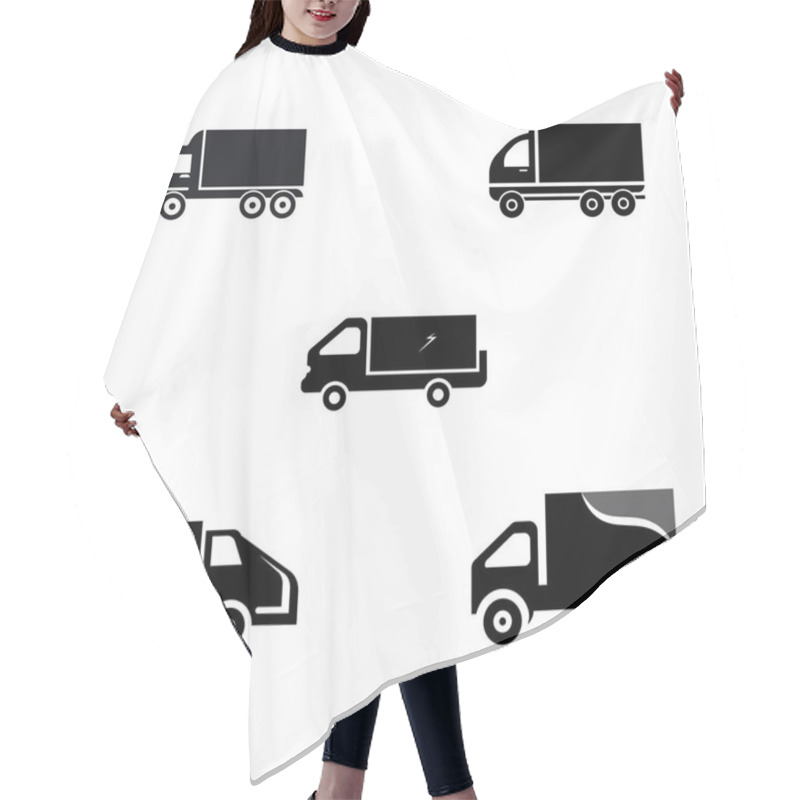 Personality  Delivery Truck Icon  Hair Cutting Cape