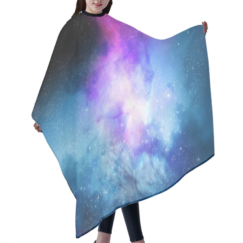 Personality  Deep Space Nebula And Galaxy Background 3d Illustration. Hair Cutting Cape