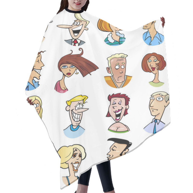 Personality  Cartoon Characters And Emotions Hair Cutting Cape