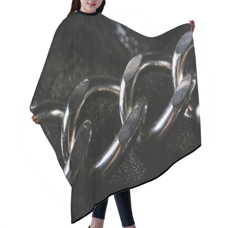 Personality  Steel Chain Hair Cutting Cape