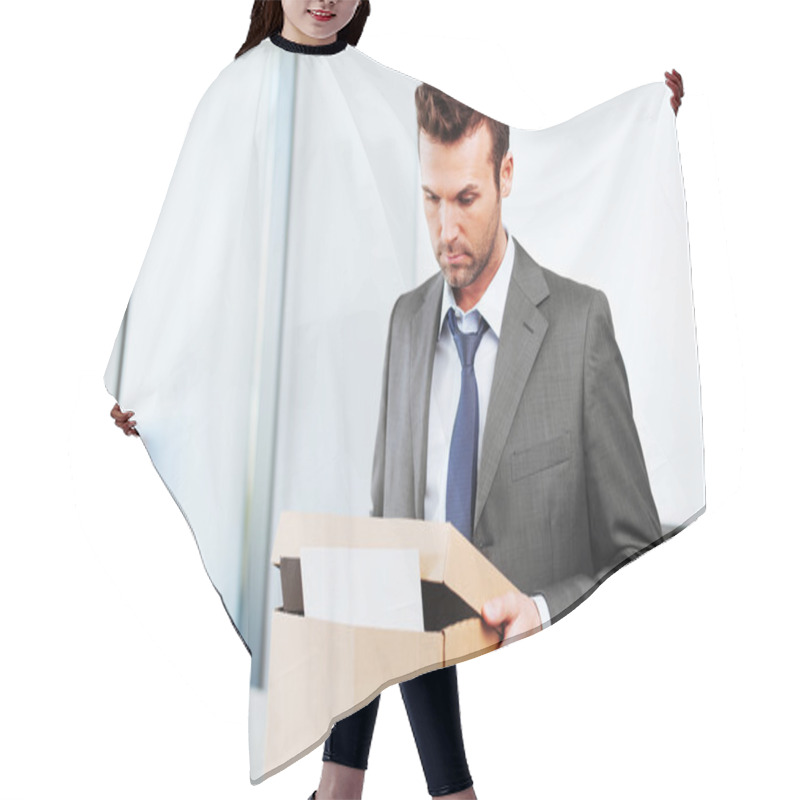 Personality  Fired Businessman Hair Cutting Cape