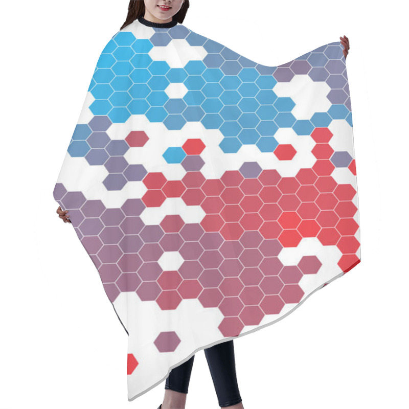 Personality  Abstract Vector Bright Hexagons Background Hair Cutting Cape