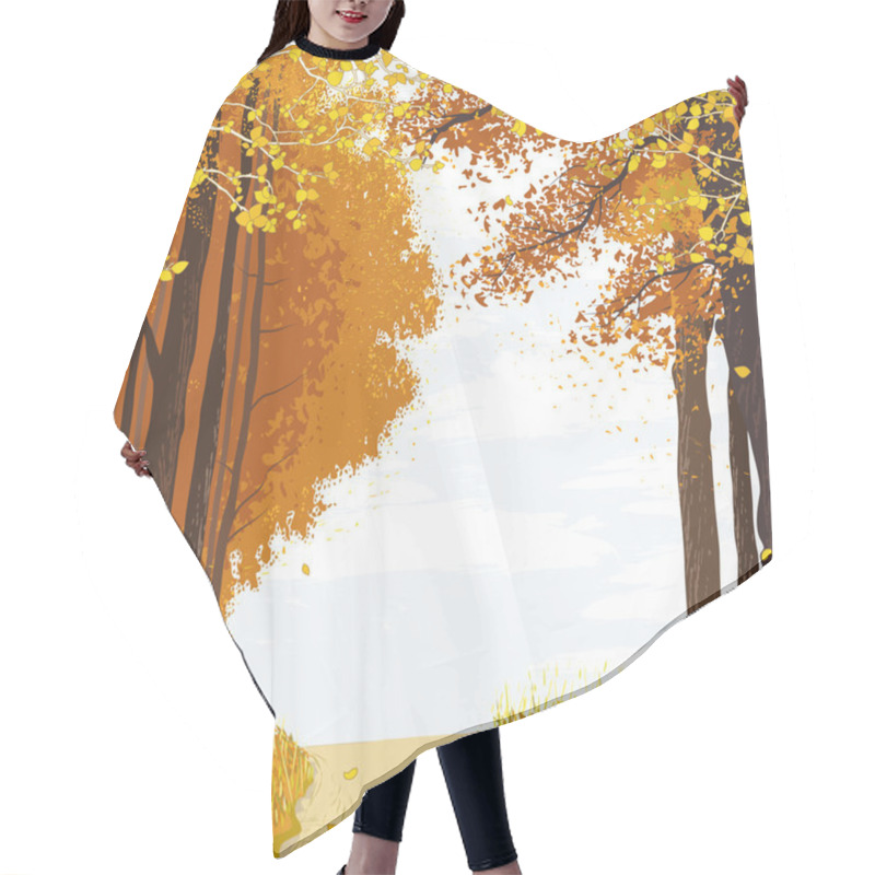 Personality  Autumn Forest Hair Cutting Cape