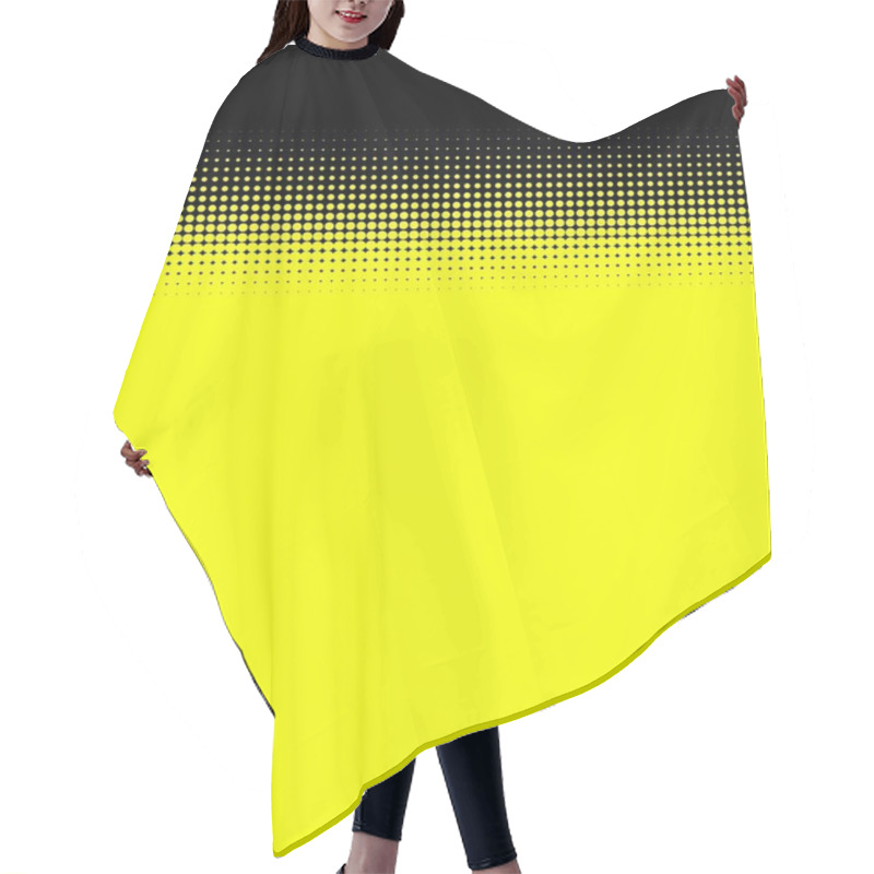 Personality  Yellow Black Background With Transitions Made Of Dots Hair Cutting Cape