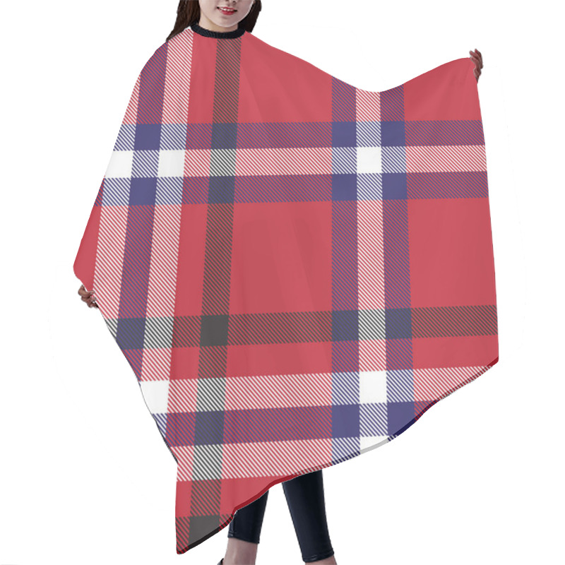 Personality  Classic Modern Plaid Tartan Seamless Pattern Hair Cutting Cape