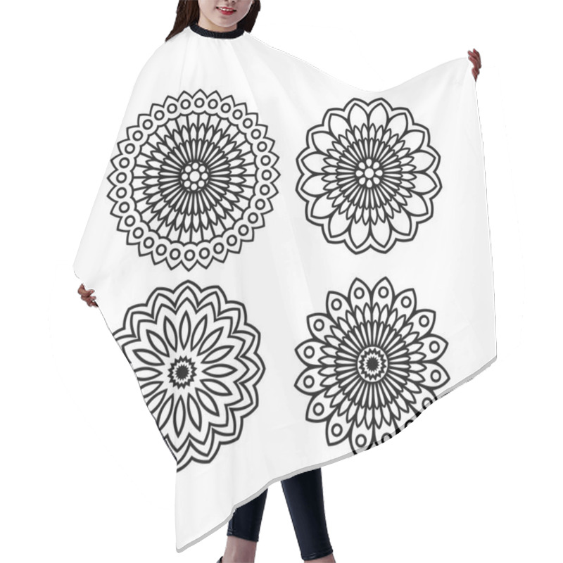 Personality  Abstract Flowers Design Elements Hair Cutting Cape