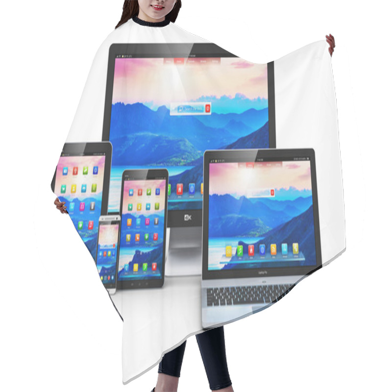 Personality  Modern Computer Devices Hair Cutting Cape