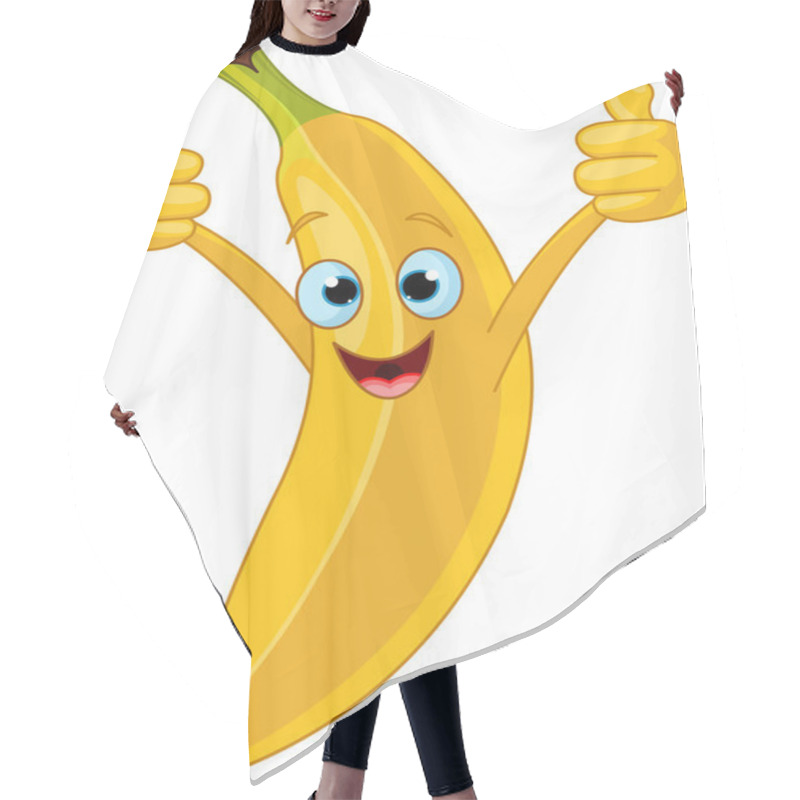 Personality  Cheerful Cartoon Banana Character Hair Cutting Cape