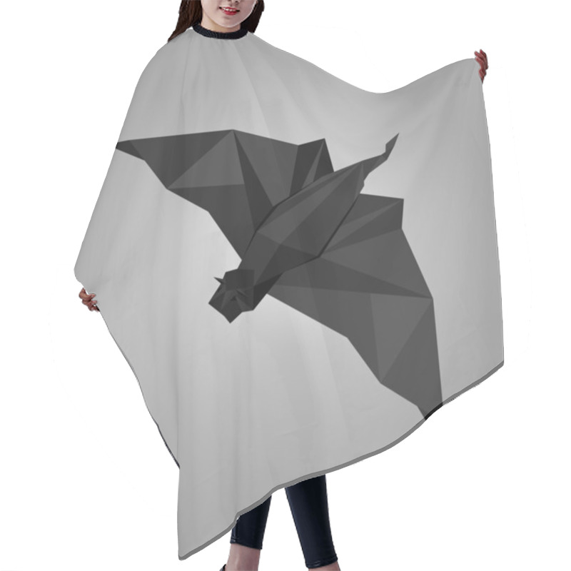 Personality  Vector Illustration Of Origami Bat. Hair Cutting Cape