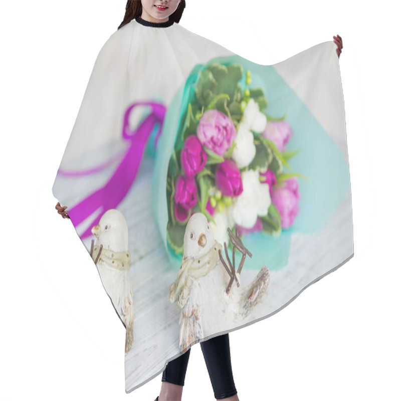 Personality  Wedding Flower Bouquet Hair Cutting Cape