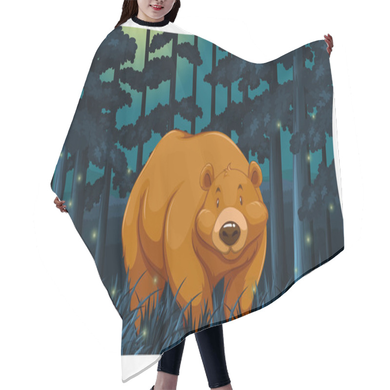 Personality  Bear And Fireflies Hair Cutting Cape