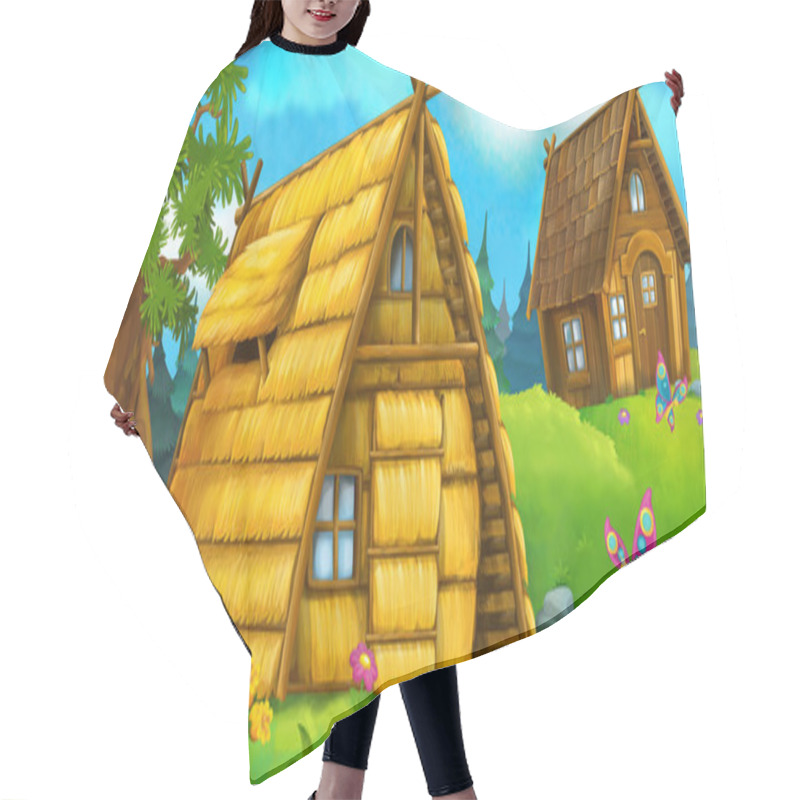 Personality  Cartoon Scene For Fairy Tales Hair Cutting Cape