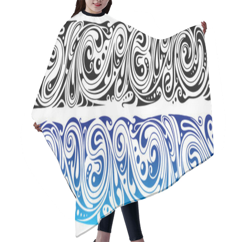 Personality  Water Swirls Ornaments Hair Cutting Cape