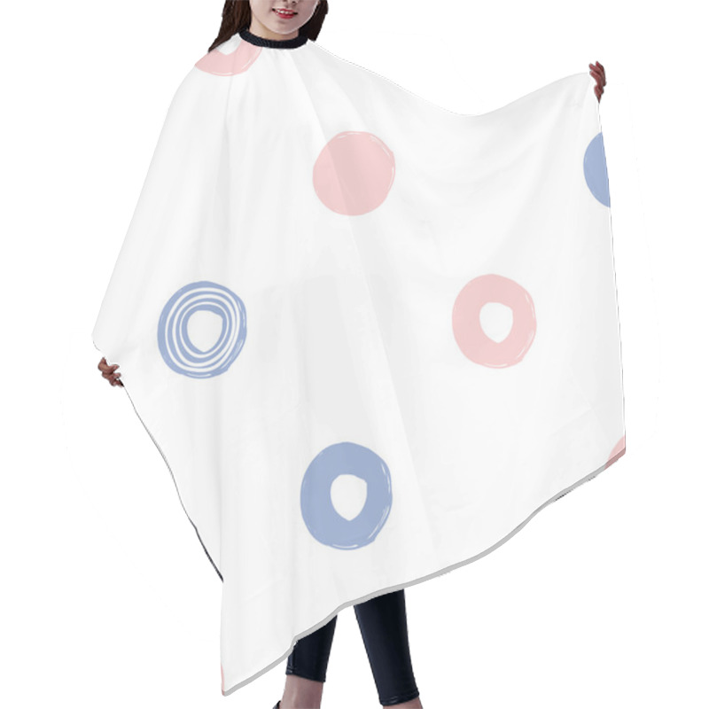 Personality  Seamless Pattern With Polka Dots Hair Cutting Cape