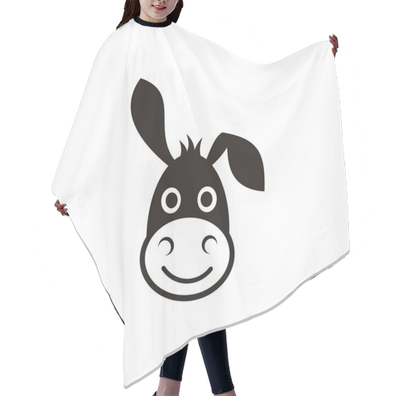 Personality  Donkey Head Icon Hair Cutting Cape