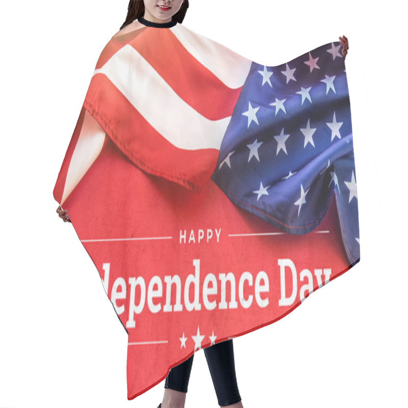 Personality  Celebrating Independence Day. United States Of America USA Flag Background For 4th Of July Hair Cutting Cape