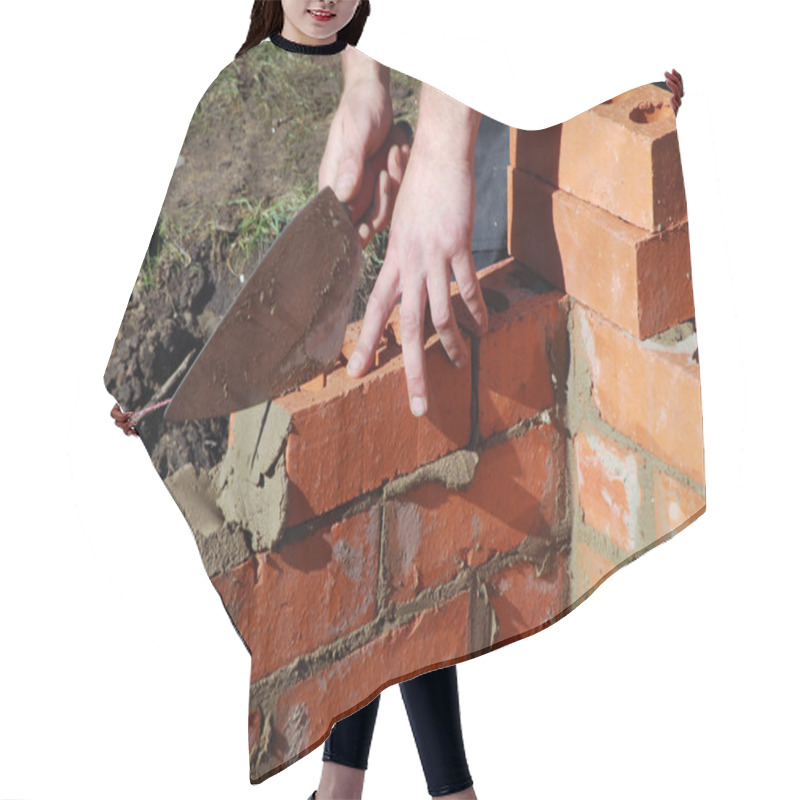 Personality  Bricklayer At Work Hair Cutting Cape