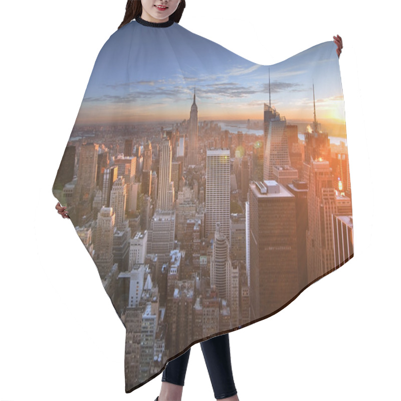 Personality  Sunset Over Manhattan Hair Cutting Cape