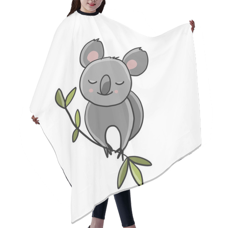 Personality  Little Koala Character. Sketch For Your Design Hair Cutting Cape