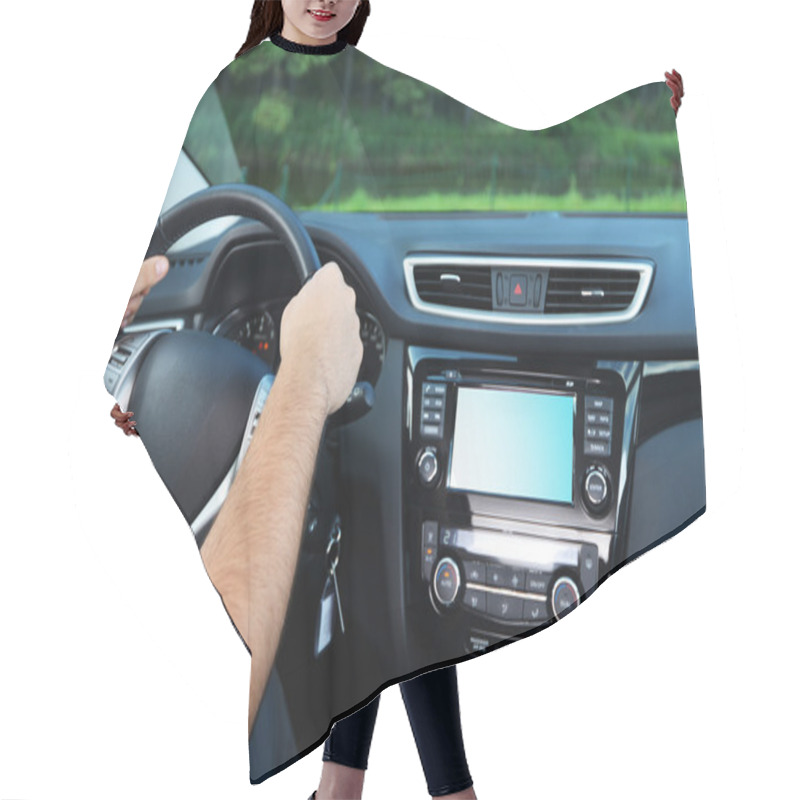 Personality  Male Hands Of Steering Wheel Hair Cutting Cape