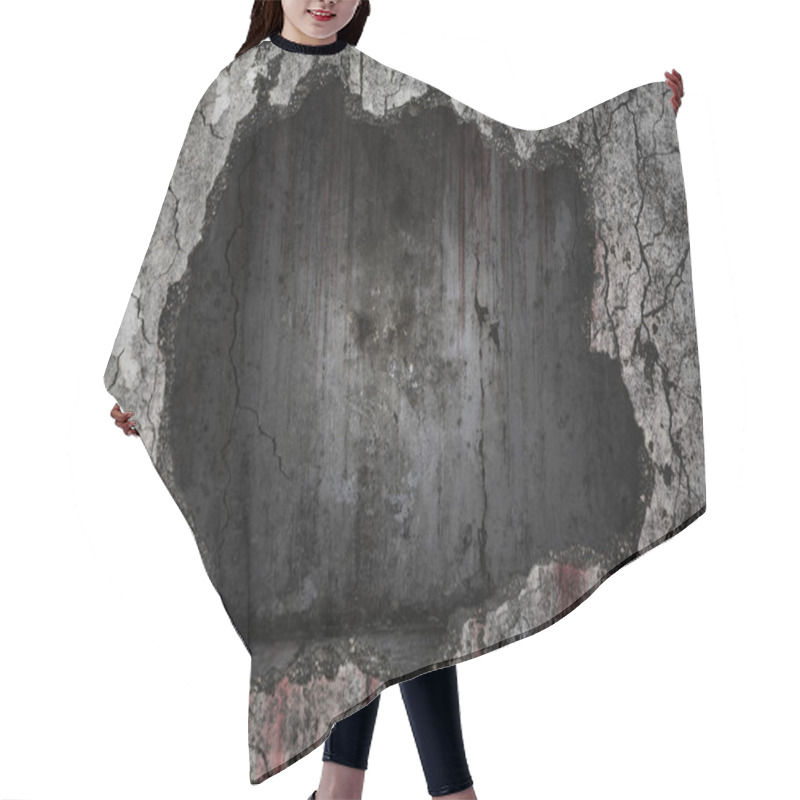 Personality  Bloody Background Scary On Damaged Grungy Crack And Broken Concr Hair Cutting Cape