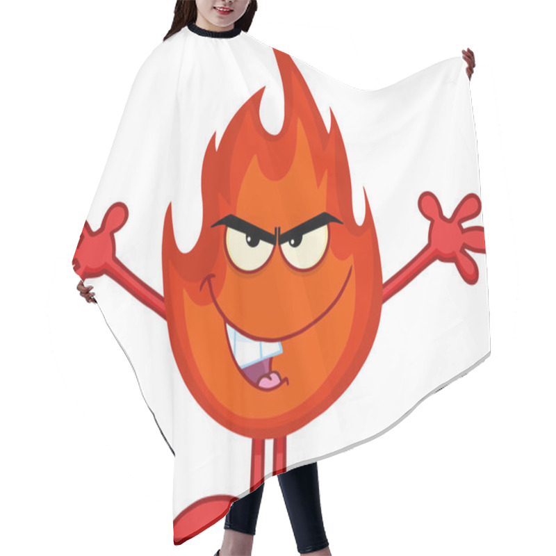 Personality  Evil Fire Cartoon Mascot Hair Cutting Cape