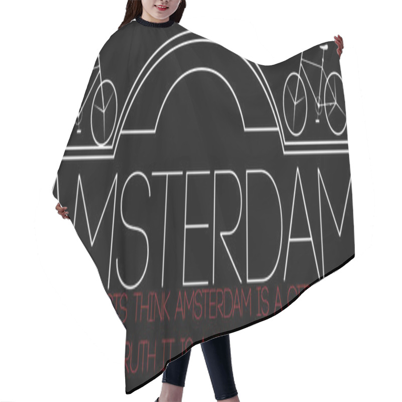 Personality  Amsterdam City, Modern T-shirt Typography Graphics, Vector Illus Hair Cutting Cape