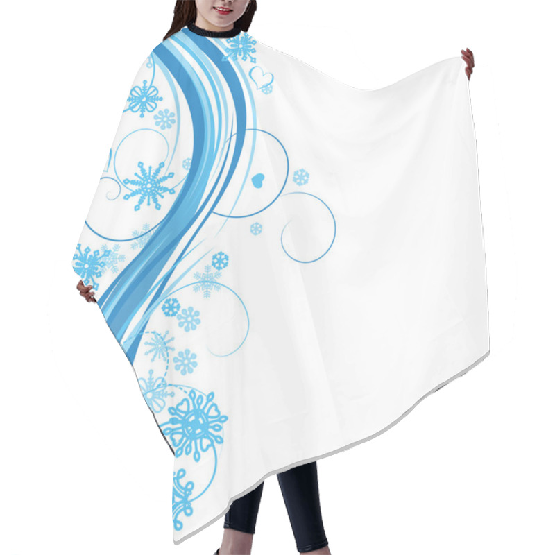 Personality  Winter Background Vector Hair Cutting Cape